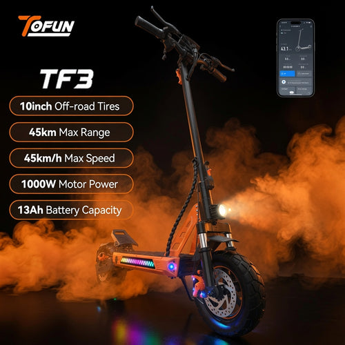 TOFUN TF3 Electric Scooter 1000W Motor 48V13Ah Battery
