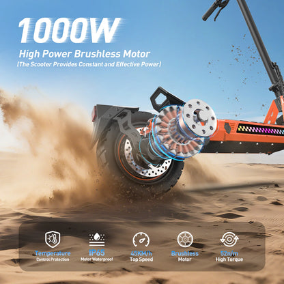 TOFUN TF3 Electric Scooter 1000W Motor 48V13Ah Battery